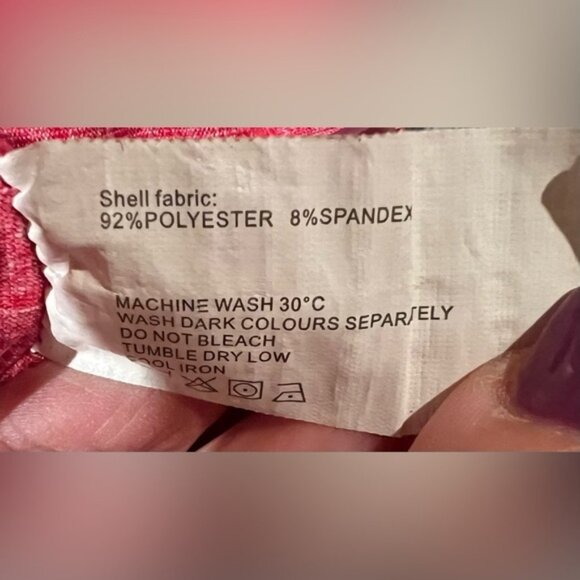 Champion Womens XL Long Sleeve Quarter Zip Up Mock Neck Athletic Shirt Pink - Picture 7 of 7